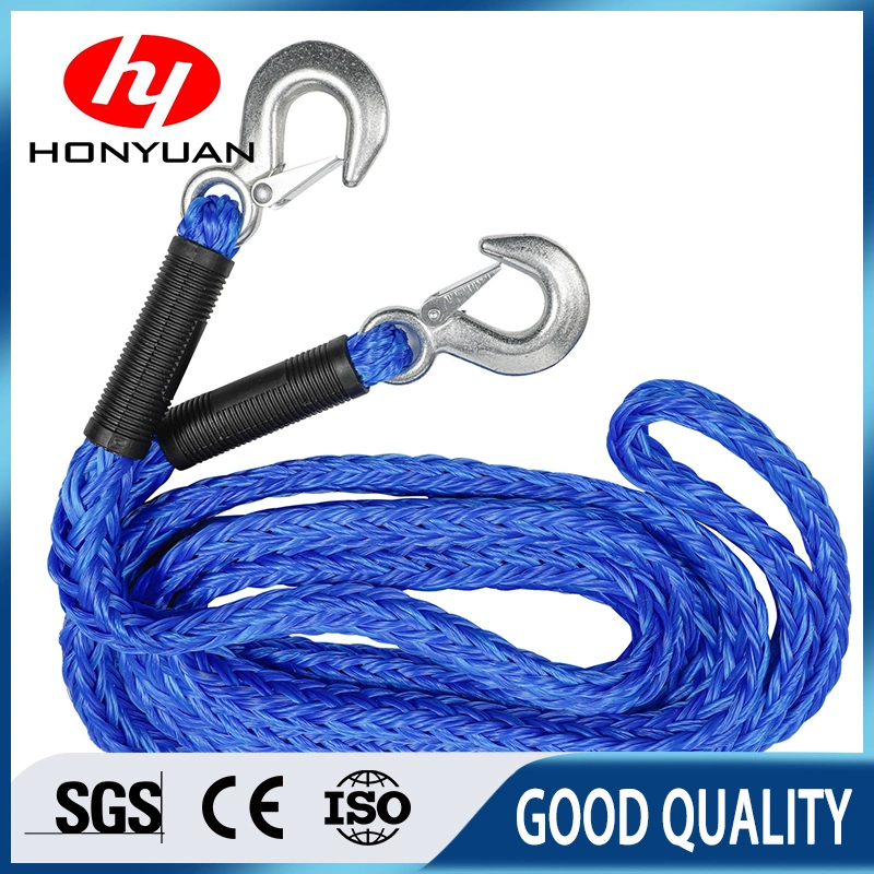 High Quality 3 Ton Capacity Strap Recovery Cable Tow Stretch Towing Rope