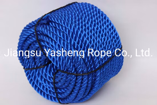 High Strength 3 Strand Hawser Polyester /Polypropylene PP Mono Monofilament/ Nylon/ Marine Towing Rope for Mooring
